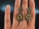 Vienna around 1950! Beautiful traditional costume earclips to the Dirndl Silver Amethyste