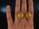 Um 1900! Wundervolle Ohrringe Silber 835 vergoldet Kordeldrahtdekor
