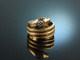 Um 1930! Wundervoller Schlangen Ring mit Diamant ca. 0,25 ct Gold 585