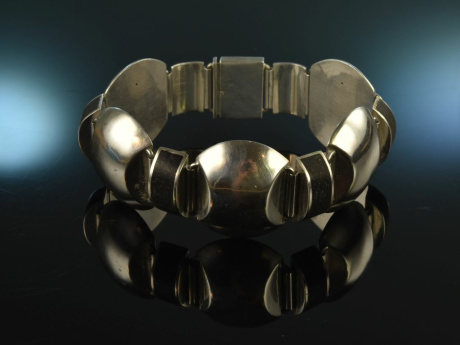 Polen um 1930! Seltenes Bauhaus Art Deco Armband Silber 800 Ebenholz