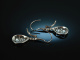 Tender glitter! Pretty diamond drop earrings 0,20 ct white gold 750