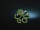 Green Octopus! Sch&ouml;ner Collier Anh&auml;nger Tsavorithe Topase Diamanten Gold 750