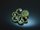 Green Octopus! Sch&ouml;ner Collier Anh&auml;nger Tsavorithe Topase Diamanten Gold 750