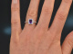 Vivid Violet! Eleganter Amethyst Brillant Ring Wei&szlig; Gold 750