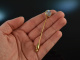 Munich around 1995! Rare labradorite lapel pin moon face gold 750 handmade