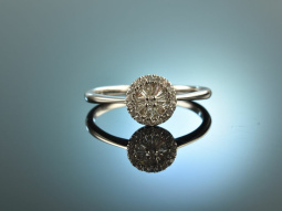 Very Sparkling! Sch&ouml;ner Diamant Verlobungs Ring 0,25 ct Wei&szlig; Gold 750