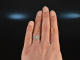 Zeitlos sch&ouml;n! Zarter Diamant Saphir Ring Wei&szlig; Gold 750