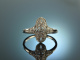 Zeitlos sch&ouml;n! Eleganter Diamant Ring 0,15 ct Wei&szlig; Gold 750