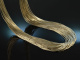 Around 1970! Cool long vintage waterfall chain 50 rows silver 925