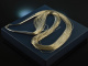 Around 1970! Cool long vintage waterfall chain 50 rows silver 925