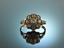 Porto um 1930! Seltener historischer Diamant Ring Gold 750 Silber