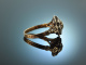 Porto um 1930! Seltener historischer Diamant Ring Gold 750 Silber