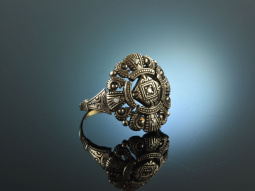 N&uuml;rnberg um 1850! Seltener Biedermeier Ring Gold 750...