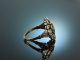 N&uuml;rnberg um 1850! Seltener Biedermeier Ring Gold 750 Silber Diamanten