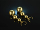 Around 1970! Chic large vintage ball earrings silver 925 gold plated