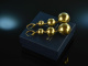 Around 1970! Chic large vintage ball earrings silver 925 gold plated