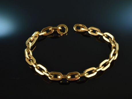 Italien um 1965! Hochwertiges klassisches Armband Gold 750 Ankermuster