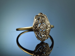 Freiburg um 1910! Sch&ouml;ner Art Deco Diamant Ring Gold...