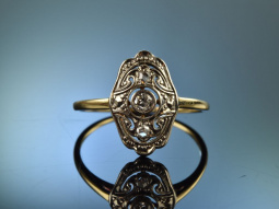 Freiburg um 1910! Sch&ouml;ner Art Deco Diamant Ring Gold 585 Platin