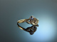 Freiburg um 1910! Sch&ouml;ner Jugendstil Saphir Diamant Ring Gold 585 Platin