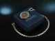 Around 1970! Beautiful medallion pendant with chain colorful enamel decoration silver 835