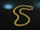 Around 1980! Chic heavy vintage statement tank necklace silver gold plated