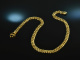 Around 1980! Chic heavy vintage statement tank necklace silver gold plated