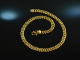Around 1980! Chic heavy vintage statement tank necklace silver gold plated