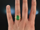 Um 1930! Sch&ouml;ner gr&uuml;ner Jade Ring Gold 585