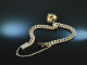Around 1960! Pretty traditional costume dirndl bracelet with heart pendant silver gold plated garnet