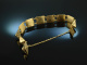 Transylvania around 1880! Extraordinary bracelet with garnet silver gilded
