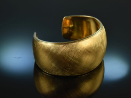 Around 1965! Chic satin vintage bangle silver 800 gold...