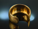 Around 1965! Chic satin vintage bangle silver 800 gold plated