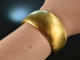Around 1965! Chic satin vintage bangle silver 800 gold plated