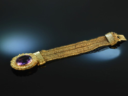 Seltenes Biedermeier! Edles elastisches Amethyst Armband...