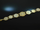 Around 1950! Pretty historical costumes coin bracelet silver tenderly gilded