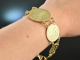Around 1950! Pretty historical costumes coin bracelet silver tenderly gilded