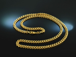 Around 1970! Classic solid vintage tank chain silver 835...