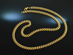 Around 1970! Classic solid vintage tank chain silver 835...