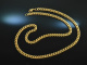 Around 1970! Classic solid vintage tank chain silver 835 gold plated