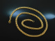 Around 1970! Classic solid vintage tank chain silver 835 gold plated