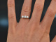 Around 2010! Fantastic trilogy brilliant ring ca. 1,1 ct white gold 750