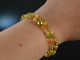 Orange Kiss! Fancy Armband 2reihig Calcit Citrin Peridot Silber 925 vergoldet