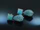 Sky Blue! Aparte drop earrings Blue zirconium turquoise silver 925 rose gold plated
