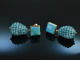 Sky Blue! Aparte drop earrings Blue zirconium turquoise silver 925 rose gold plated