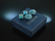 Sky Blue! Aparte drop earrings Blue zirconium turquoise silver 925 rose gold plated