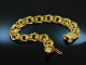 Around 1970! Classic vintage bracelet in Garibaldi pattern silver 835 gold plated
