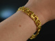 Around 1970! Classic vintage bracelet in Garibaldi pattern silver 835 gold plated