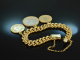 Around 1970! Chic vintage tank coin bracelet silver gold plated