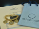 Around 1970! Chic vintage tank coin bracelet silver gold plated